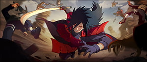 Madara Uchiha Edo Tensei Battle Scene from Naruto Mobile Game HD wallpaper