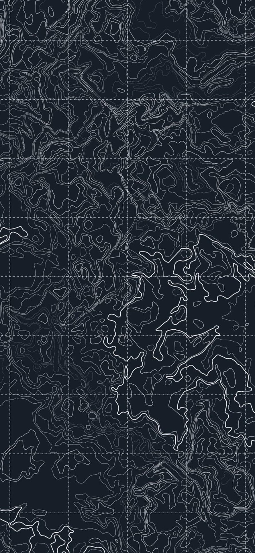 Dark Blue Topographic Contour Map with Grid Lines and Elevation Patterns HD phone wallpaper