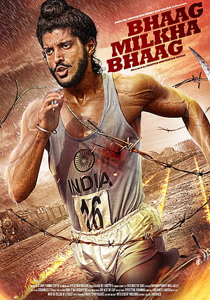 Bhaag Milkha Bhaag Movie Poster Featuring Milkha Singh Running Through Barbed Wire HD phone wallpaper