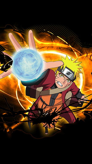 Naruto Uzumaki Using Rasengan Jutsu Anime Wallpaper HD phone wallpaper