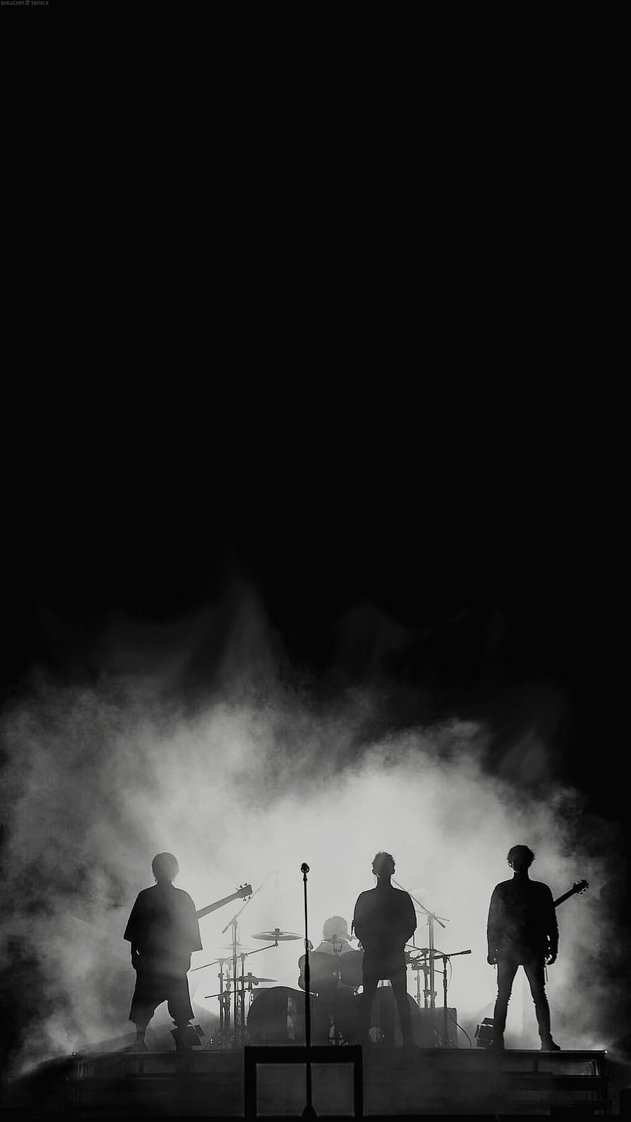 One Ok Rock Live Concert Silhouettes in Dramatic Stage Fog HD phone wallpaper