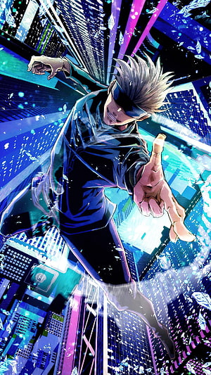 Gojo Satoru Jujutsu Kaisen Anime Character Artwork HD phone wallpaper