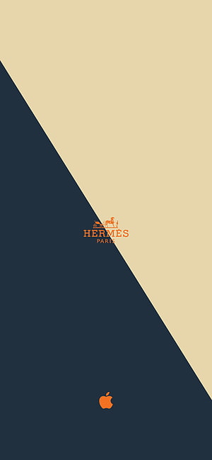 Hermes Paris and Apple Logo Minimalist Geometric Wallpaper HD phone wallpaper