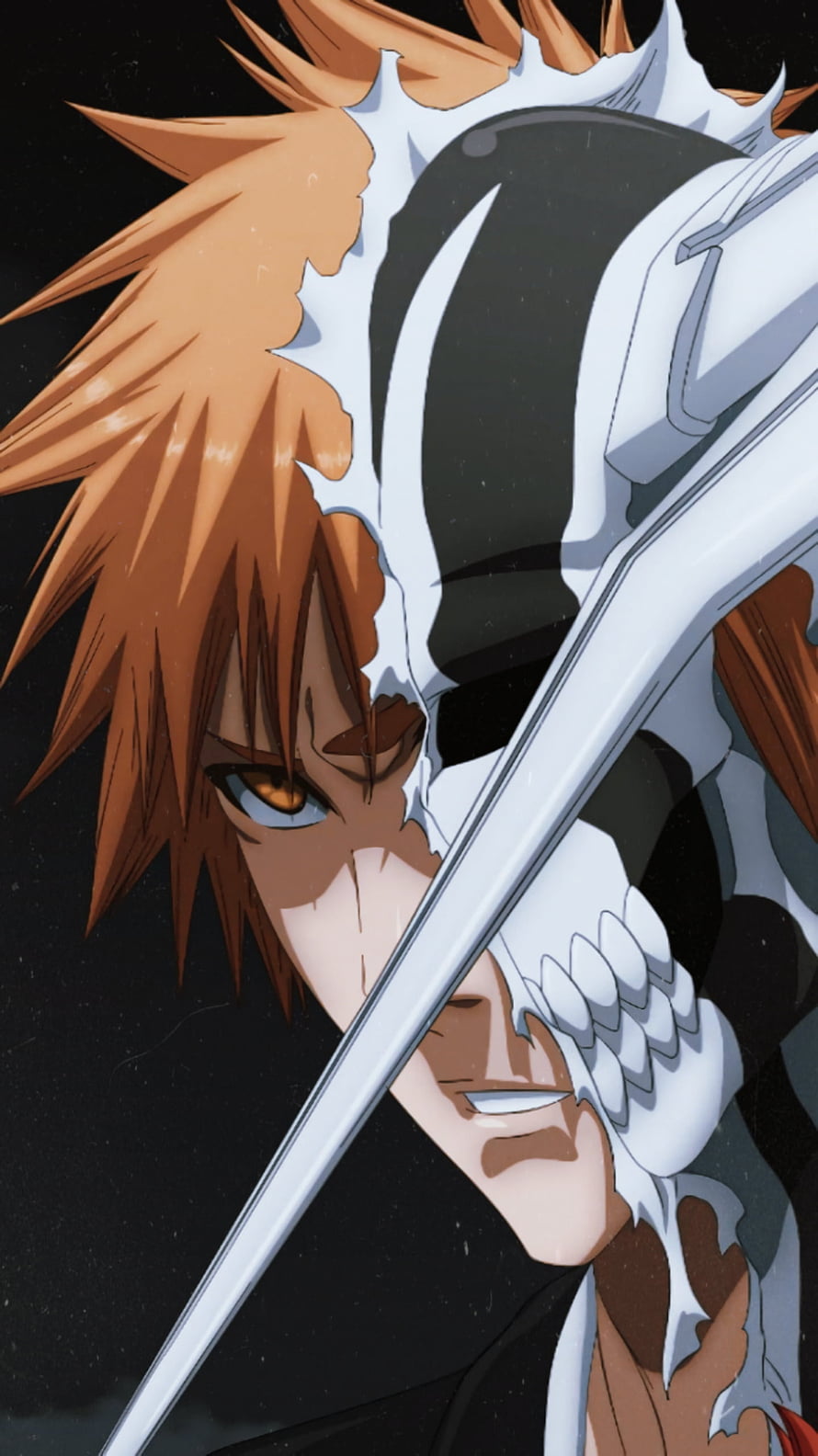 Ichigo Kurosaki in Bankai Form with Tensa Zangetsu from Bleach Anime HD phone wallpaper