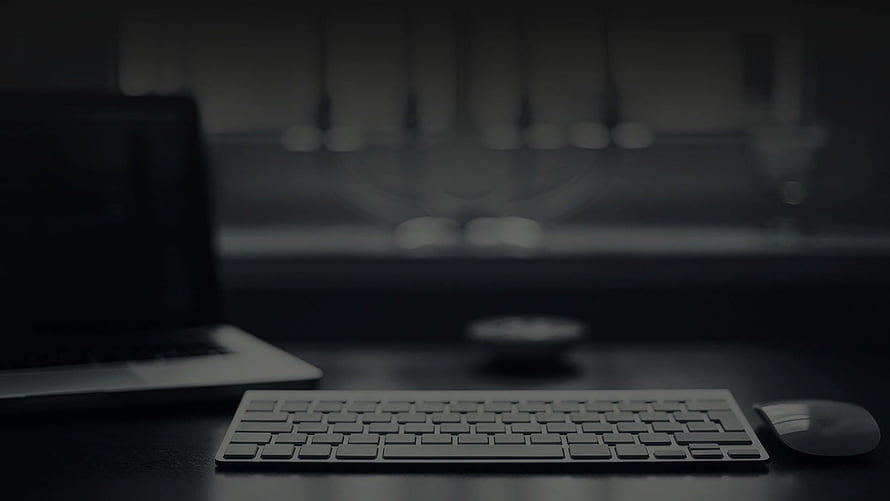 Minimalist Dark Workspace Setup With Wireless Keyboard And Mouse HD wallpaper