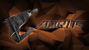 Gigabyte Aorus Gaming Logo on Dark Orange Geometric Background HD wallpaper