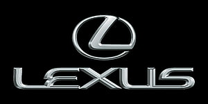 Lexus Emblem and Wordmark in Polished Chrome on a Black Background HD wallpaper