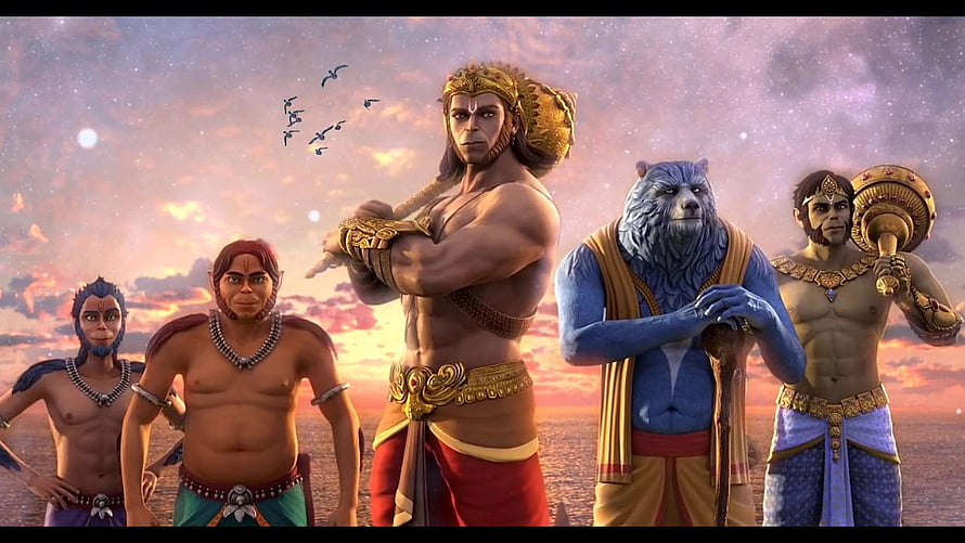 Hanuman and the Panchavan warriors standing together in a heroic 3D animated scene, LIVE FOR PC & LAPTOPS. THE LEGEND OF HANUMAN. JAI SHREE RAM - YouTube, Hanuman PC HD wallpaper