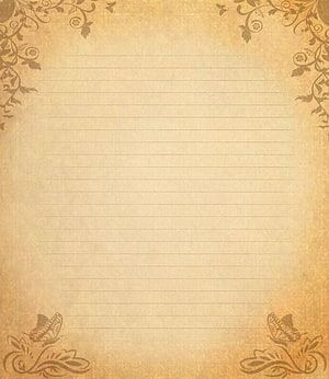 Vintage Floral Letter Paper with Butterflies and Lined Writing Space HD phone wallpaper