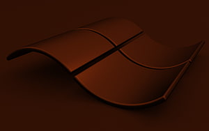 Dark Chocolate Textured Microsoft Windows Logo 3D Render Wallpaper HD wallpaper