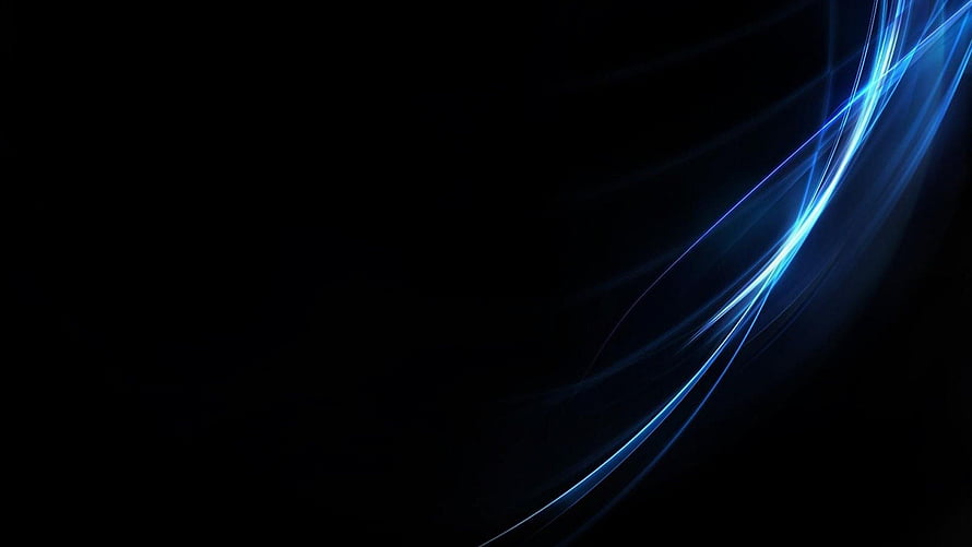 Abstract Blue Light Streaks on Black Background Minimalist Digital Art HD wallpaper