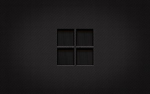 Dark Carbon Fiber Windows 11 Logo Desktop Wallpaper HD wallpaper