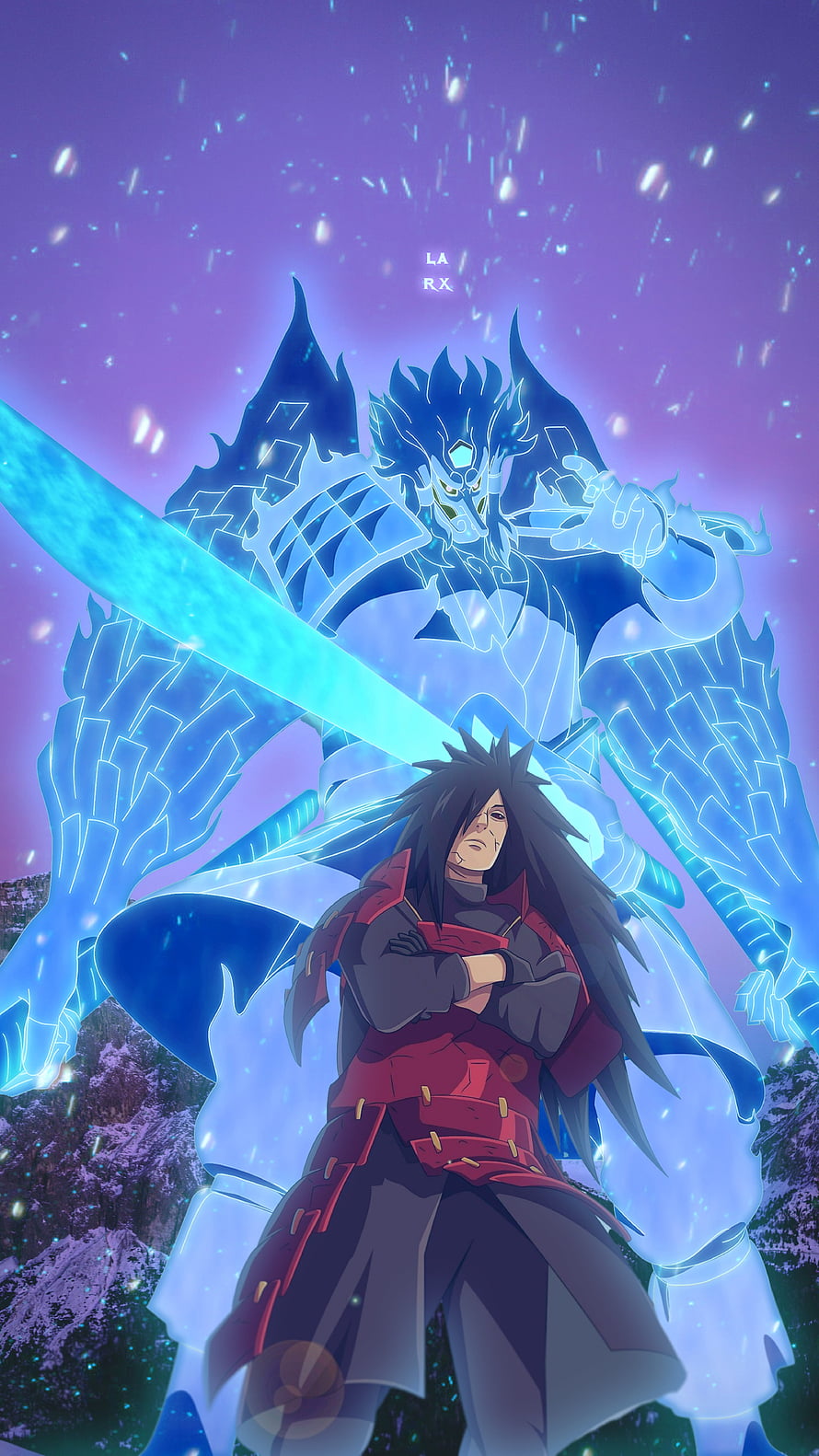 Madara Uchiha with Susanoo Anime Wallpaper HD phone wallpaper