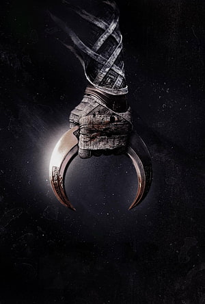 Moon Knight Moon Sickle Weapon Concept Art Dark Fantasy Illustration HD phone wallpaper