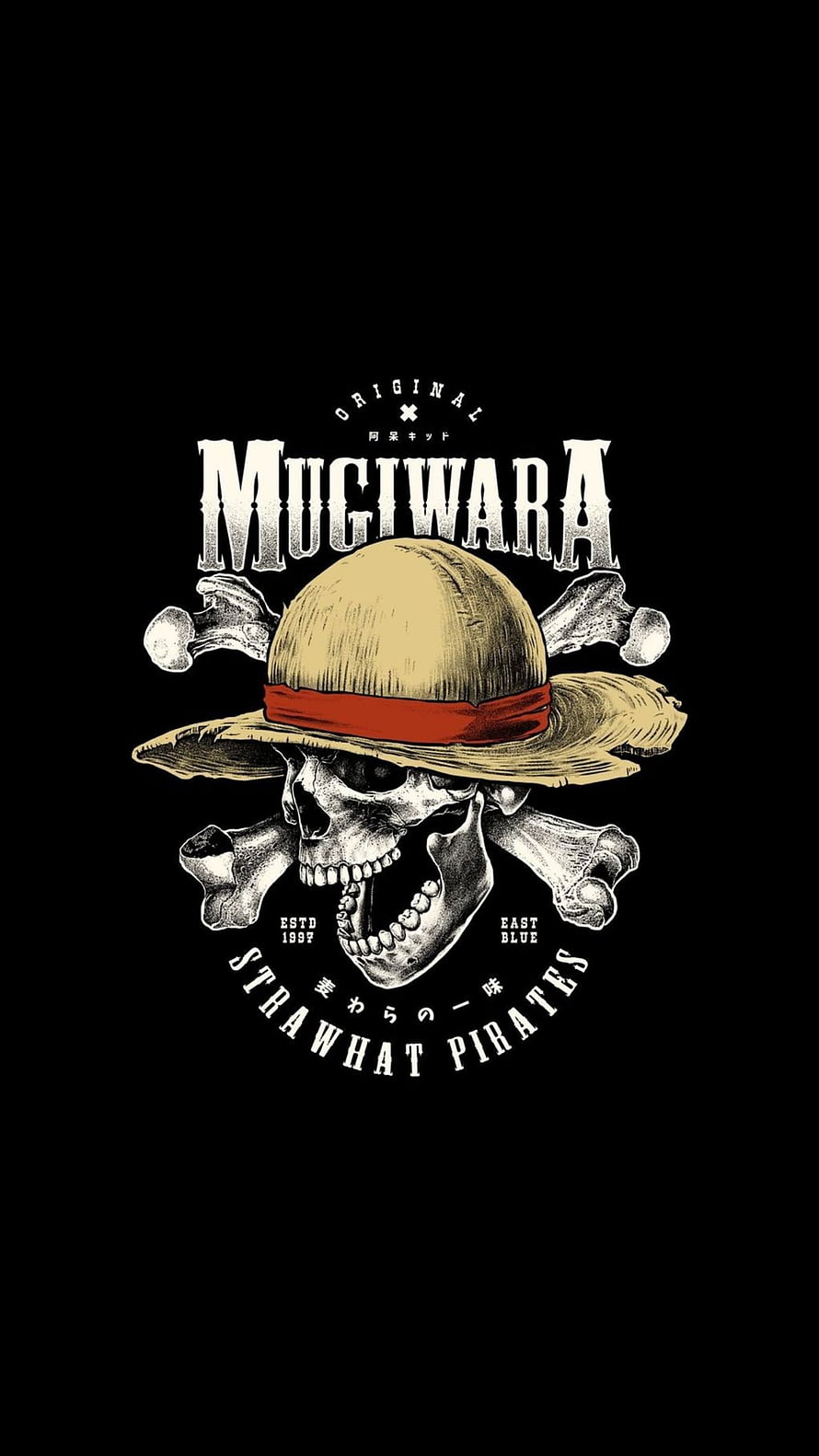 One Piece Straw Hat Pirates Mugiwara Skull Logo Wallpaper HD phone wallpaper
