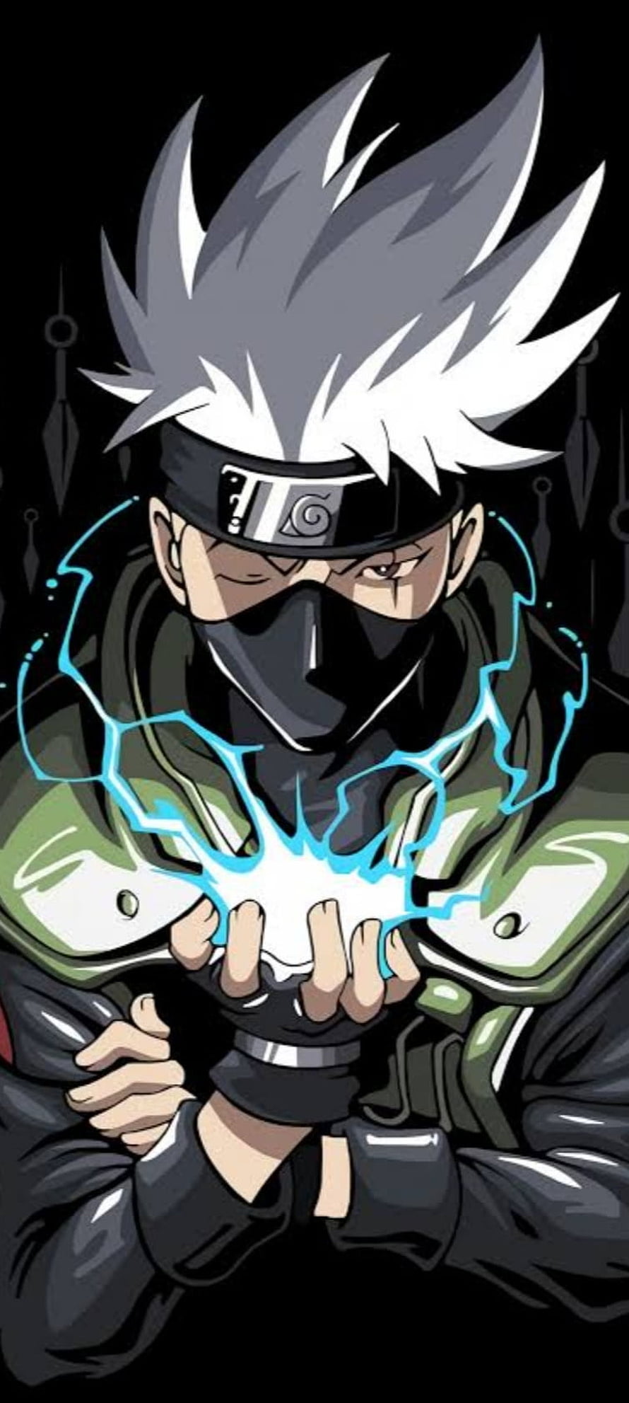 Kakashi Hatake Using Lightning Chakra Jutsu Anime Wallpaper HD phone wallpaper