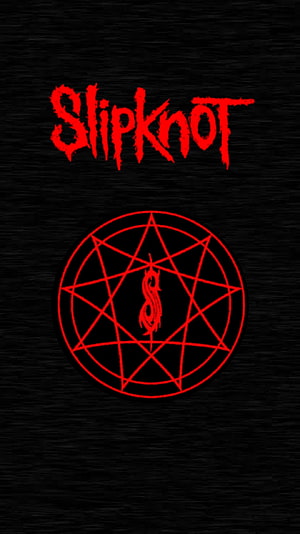 Slipknot Band Logo and Occult Symbol on Black Background HD phone wallpaper