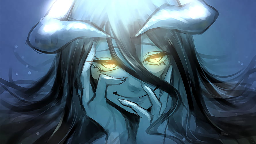 Anime Demon Girl With Glowing Yellow Eyes And Horns HD wallpaper