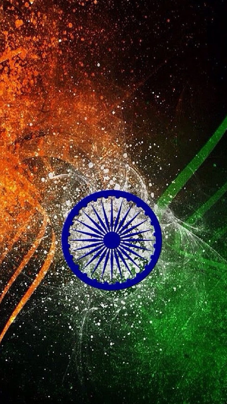 India Republic Day Celebration With Ashoka Chakra And Tricolor Cosmic Background HD phone wallpaper