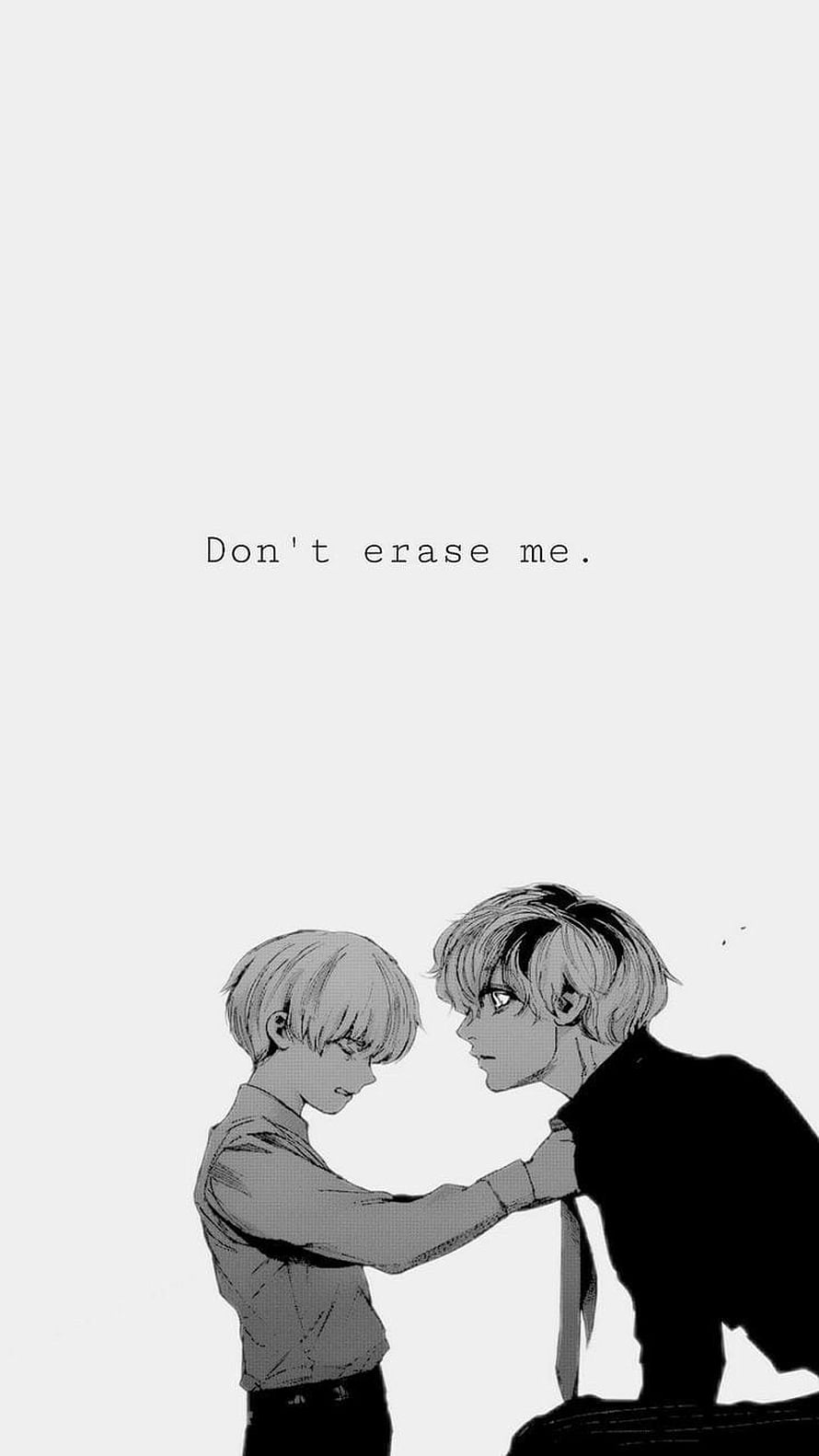 Tokyo Ghoul Black and White Manga Panel Featuring Two Characters in an Emotional Moment HD phone wallpaper