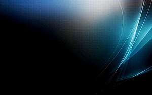 Dark Abstract Background with Flowing Cyan Light Streaks and Soft Gradient Glow HD wallpaper