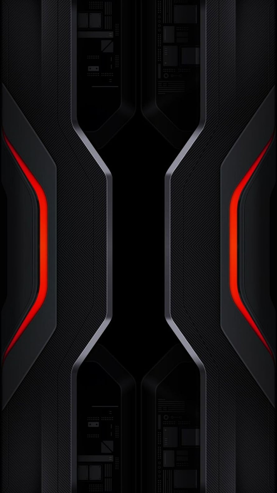 Abstract Futuristic Black Technology Background With Red Neon Lights HD phone wallpaper