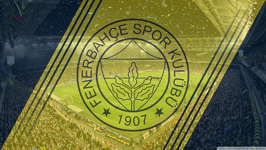 Fenerbahçe Spor Kulübü Stadium Crest With Golden Confetti and Crowd HD wallpaper
