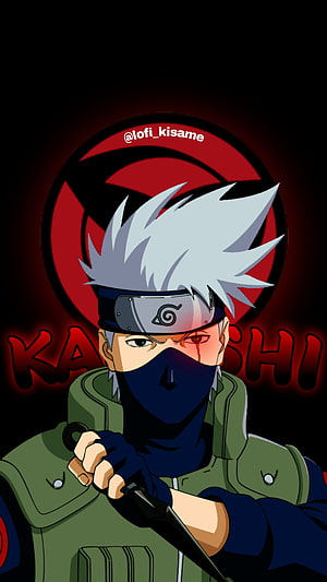 Kakashi Hatake Sharingan Anime Character Portrait HD phone wallpaper
