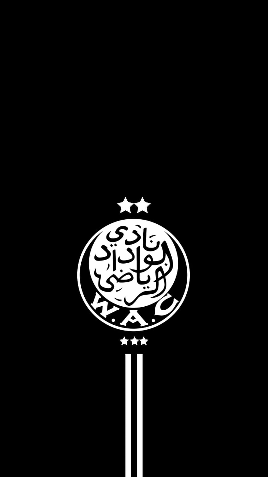 Wydad AC Official Club Emblem Minimalist Black Background Design HD phone wallpaper