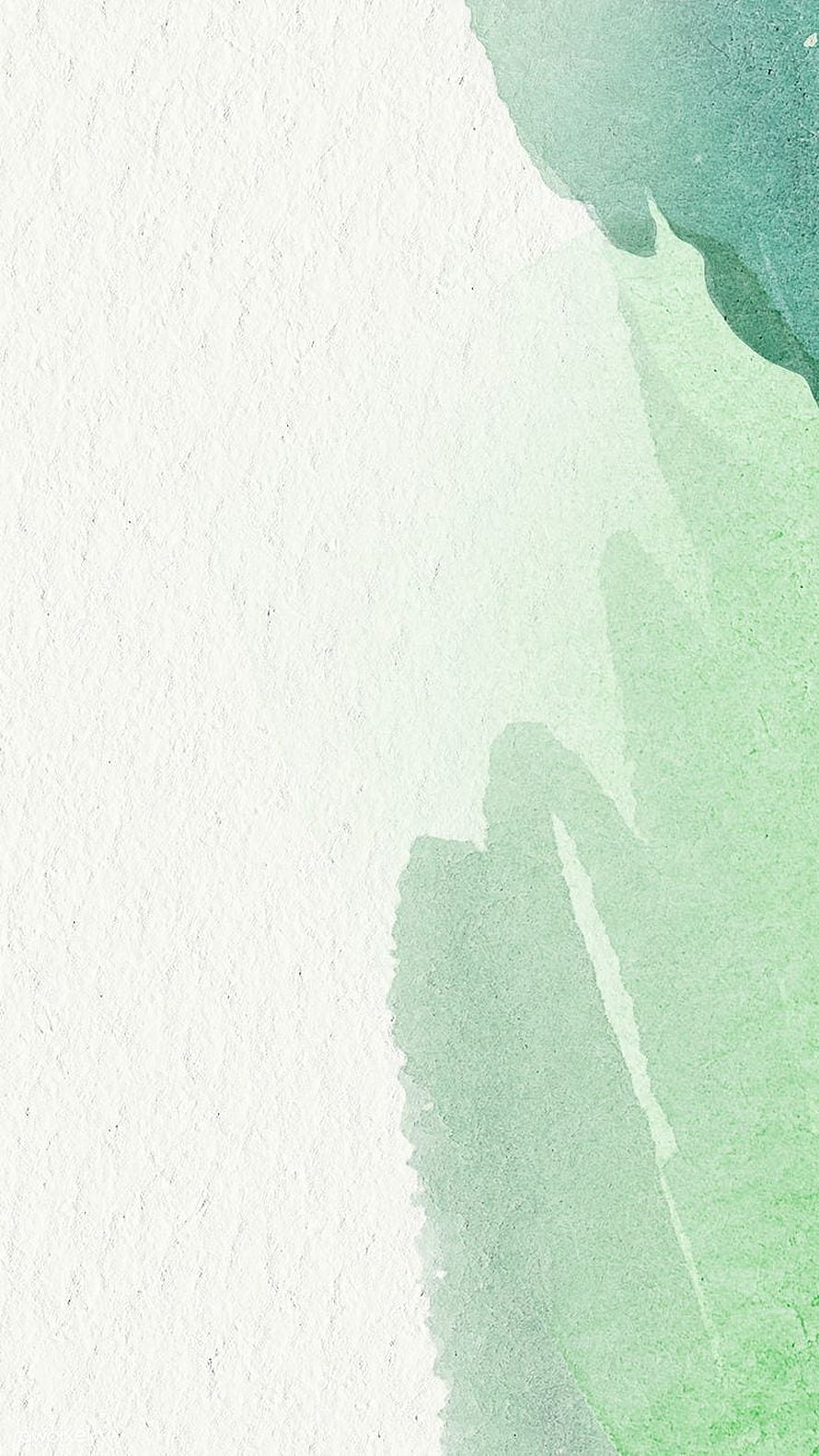 Abstract Green Watercolor Texture on White Paper Background HD phone wallpaper