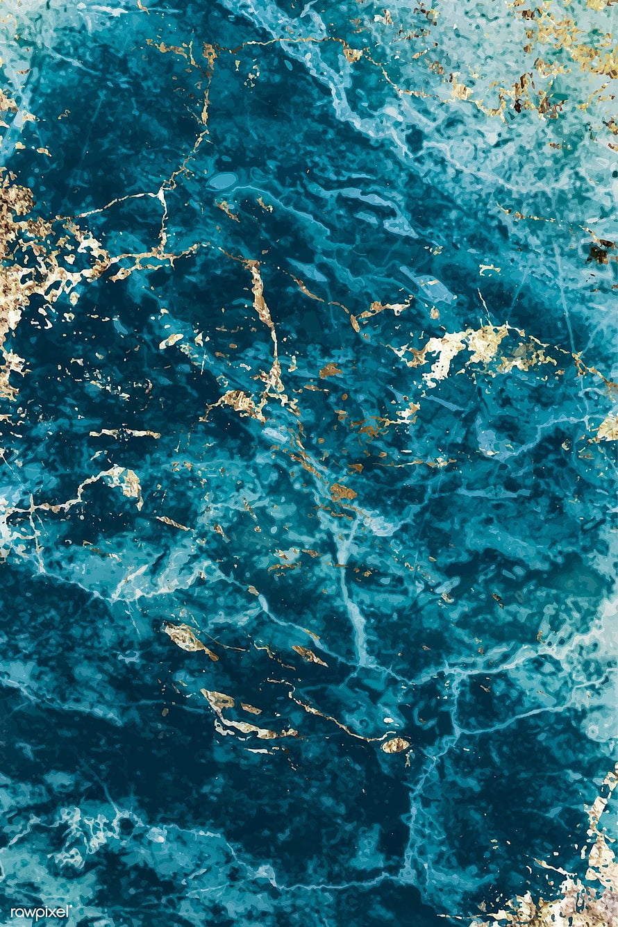 Luxurious Blue and Gold Marble Texture with Intricate Veining and Metallic Accents HD phone wallpaper