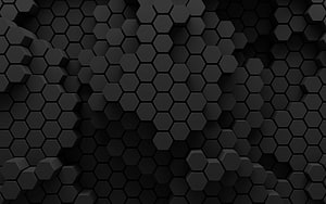 Dark 3D Hexagon Honeycomb Pattern Abstract Geometric Background HD wallpaper