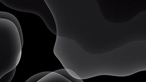 Minimalist Dark Grey Abstract Organic Shapes on Black Background HD wallpaper
