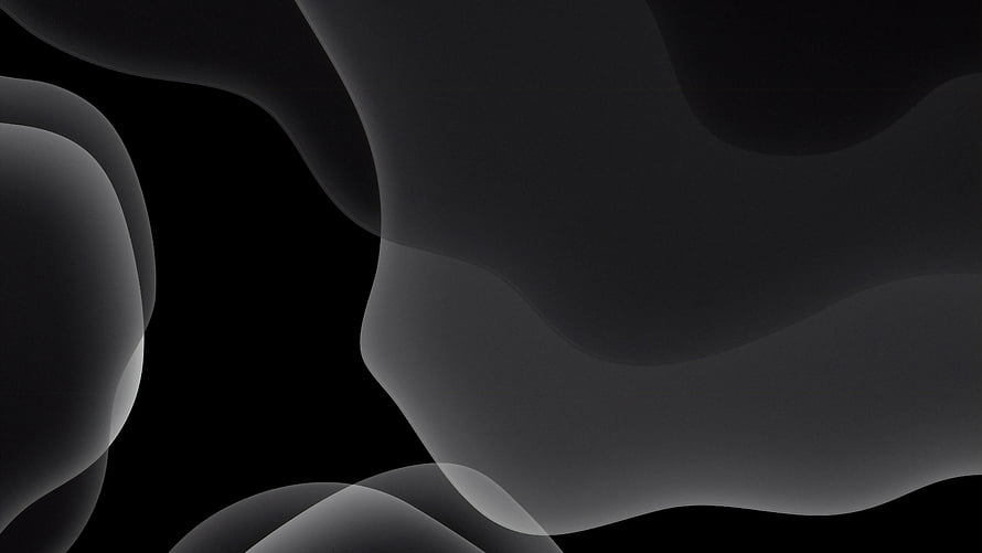 Minimalist Dark Grey Abstract Organic Shapes on Black Background HD wallpaper