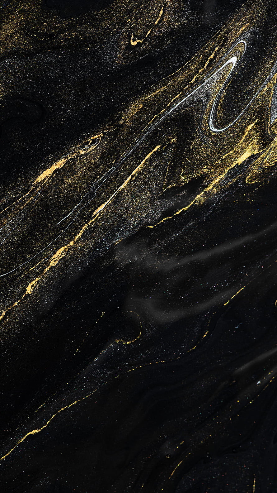 Luxurious Black Marble Texture With Gold Veins And Shimmering Metallic Accents HD phone wallpaper