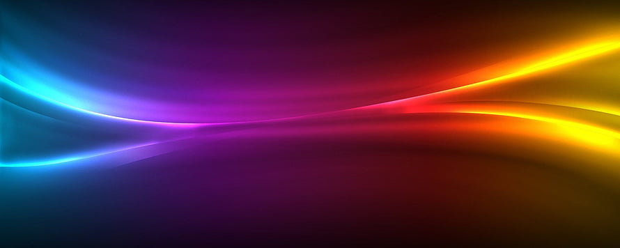 Vibrant Neon Light Trails Abstract Background with Blue and Orange Glow HD wallpaper