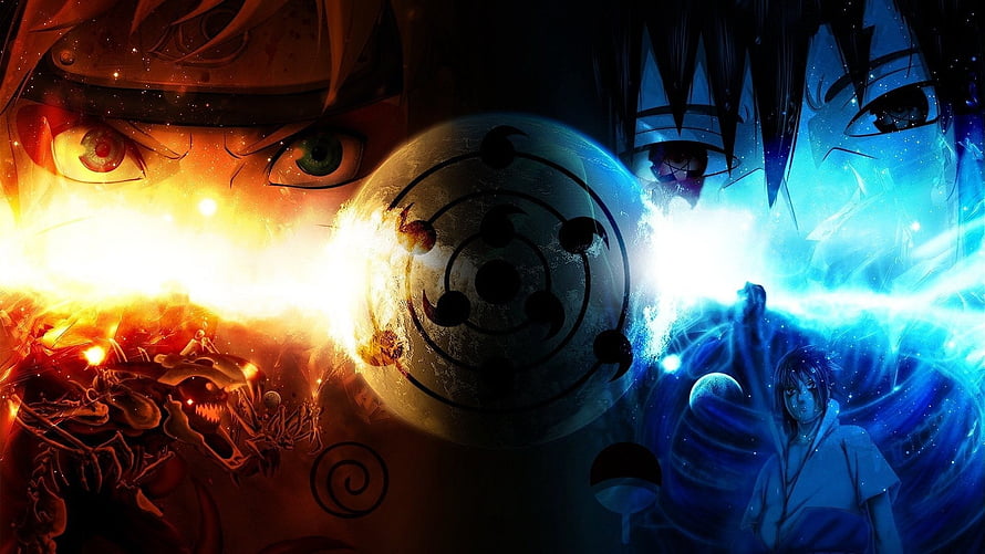 Naruto vs Sasuke Final Valley Battle Anime Wallpaper HD wallpaper