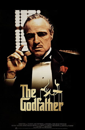 The Godfather Movie Poster Featuring Marlon Brando in a Tuxedo HD phone wallpaper