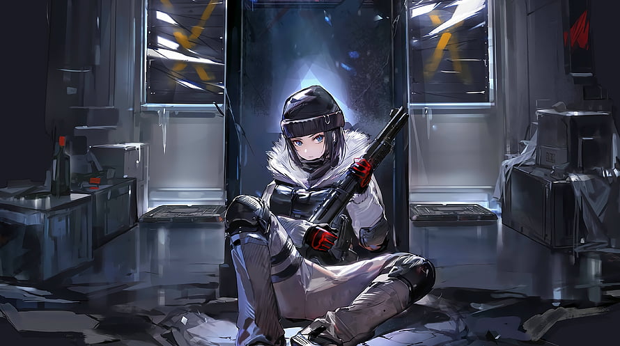 Rainbow Six Siege Anime Style Female Operator in Tactical Gear HD wallpaper
