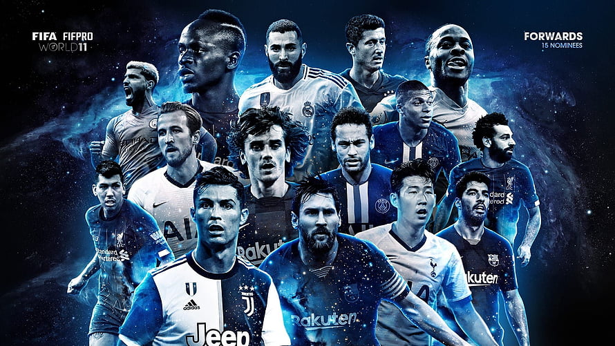 FIFA FIFPro World 11 Forwards Nominees 2021 Soccer Players Wallpaper HD wallpaper