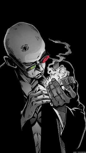 Spider-Man Villain Kingpin Smoking Cigarette in Dark Comic Style, Smoker Art Latest, Bad Boy Smoking HD phone wallpaper