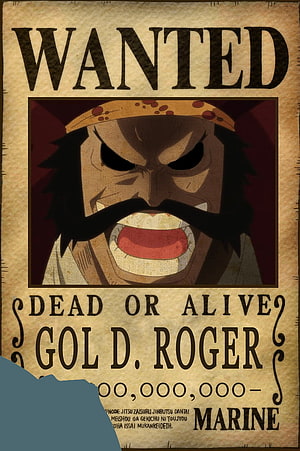 One Piece Gol D. Roger Wanted Poster Anime Wallpaper HD phone wallpaper