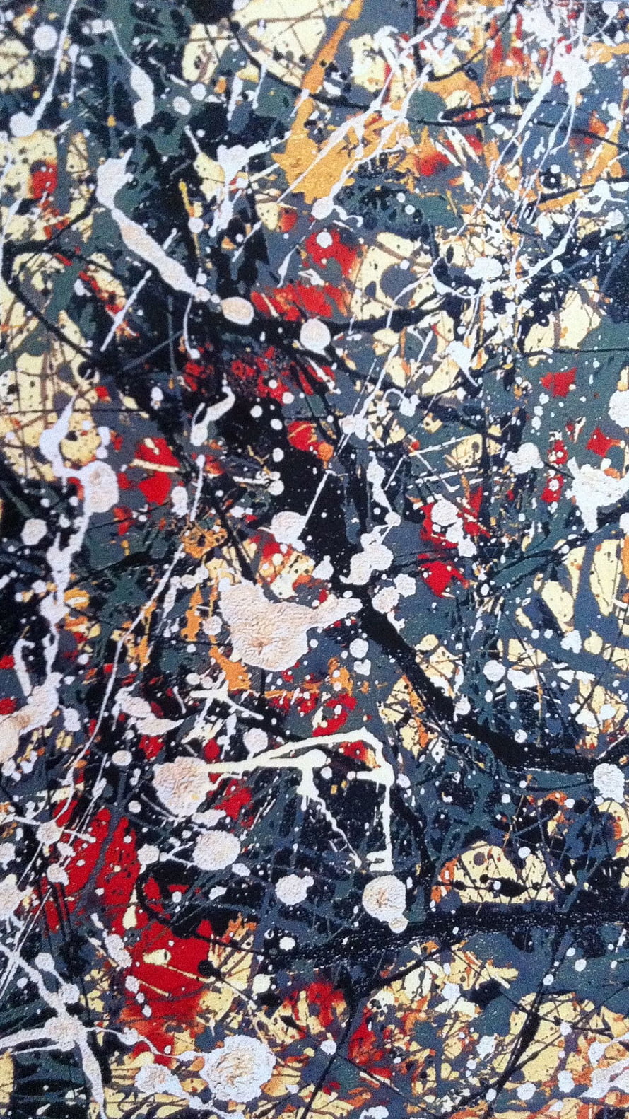 Jackson Pollock Abstract Expressionist Drip Painting with Vibrant Splatters and Dynamic Lines HD phone wallpaper