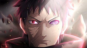 Naruto Shippuden Obito Uchiha Half Face Sharingan Rinnegan Anime Wallpaper HD wallpaper