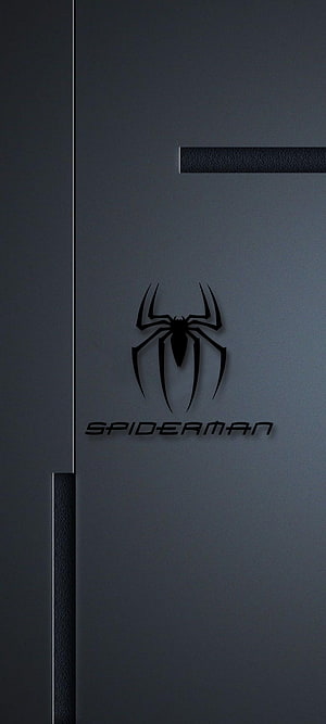 Minimalist Spider-Man Logo on Dark Gray Textured Background, SpiderMan, trending, home coming, marvel, spider man logo, IamMSA, Avengers, no way home HD phone wallpaper