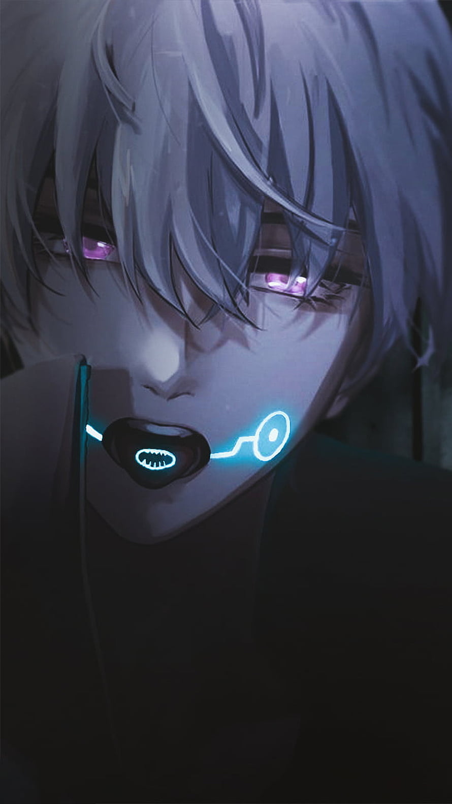 Inumaki Toge Jujutsu Kaisen Anime Character with Glowing Cursed Speech Symbols HD phone wallpaper
