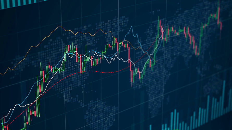 Financial Stock Market Candlestick Chart With World Map Background HD wallpaper