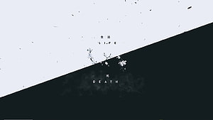 Minimalist Life and Death Concept with Cherry Blossoms and Smoke HD wallpaper