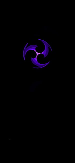 Genshin Impact Electro Element Icon on Black Background HD phone wallpaper
