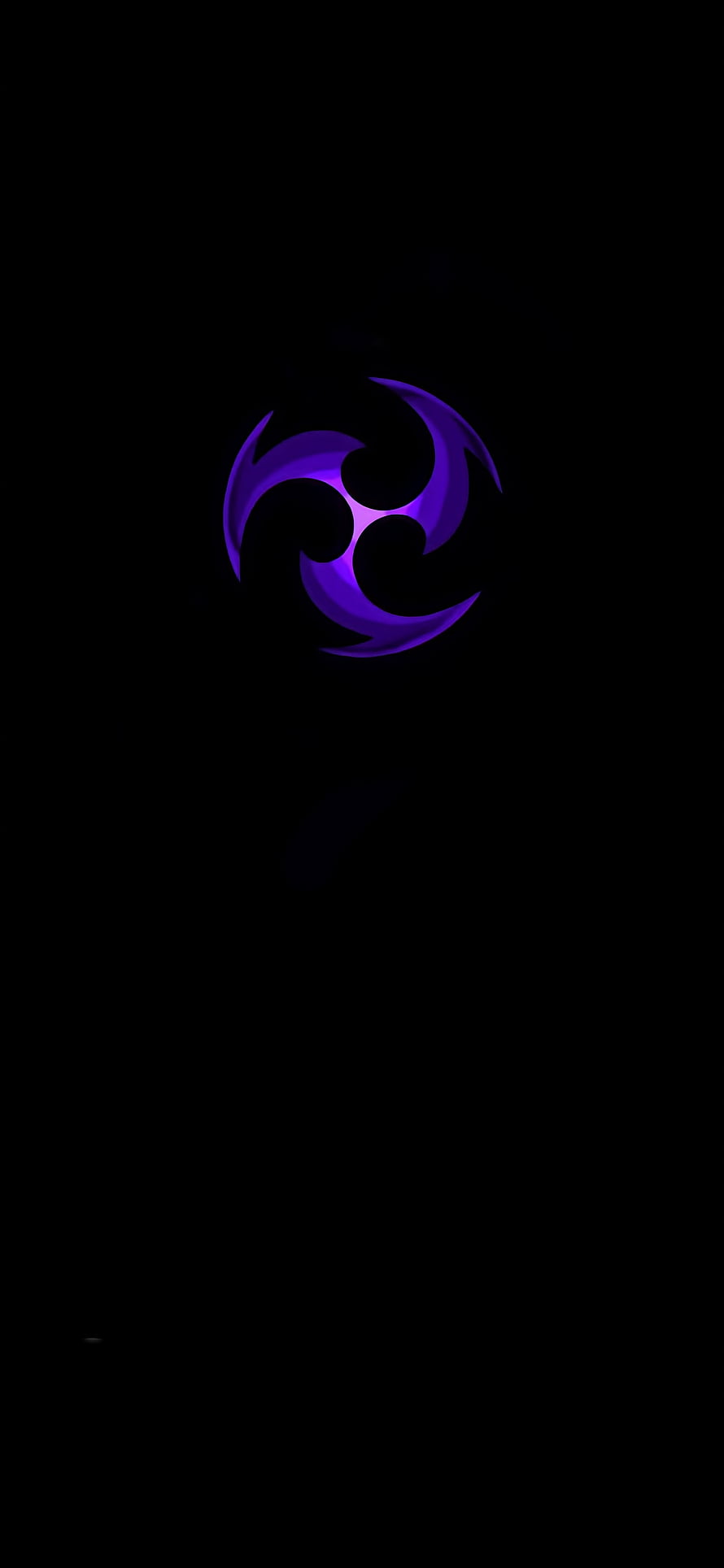 Genshin Impact Electro Element Icon on Black Background HD phone wallpaper